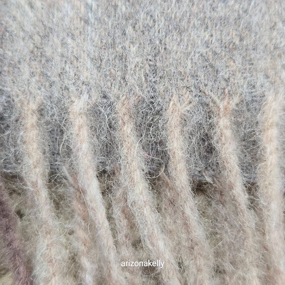 NWT James Pringle Weavers 100% Wool Plaid MacKellar Tan, Grey & Brown - Picture 6 of 13